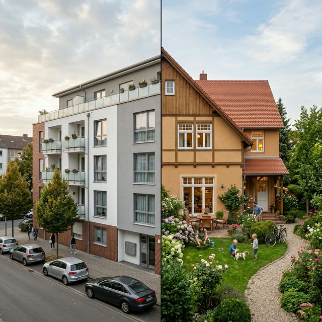 Vergleich: Anlageimmobilie in der Stadt vs. Eigenheim mit Garten