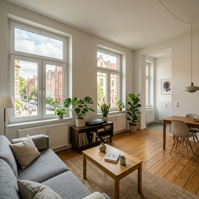 Helle, renovierte Mietwohnung in einer deutschen Großstadt – typische Anwendung der Mietpreisbremse